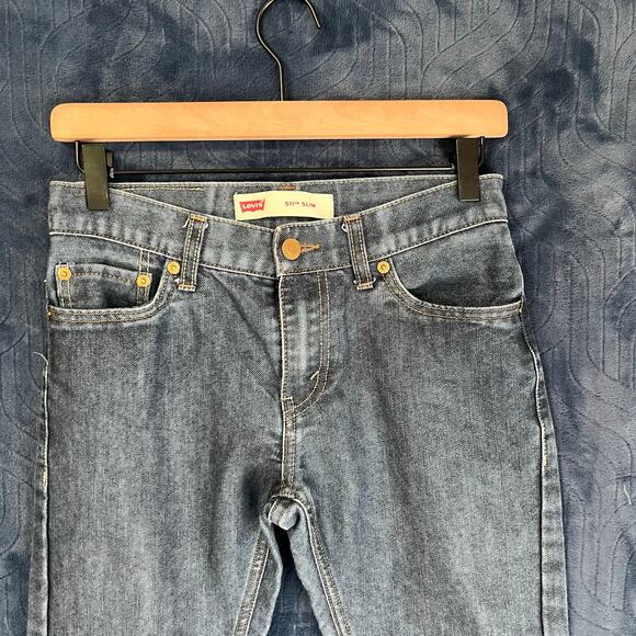 Levis 511 Slim Fit Dark Blue Denim Jeans Womans Size Size 14 - Picture 2 of 7